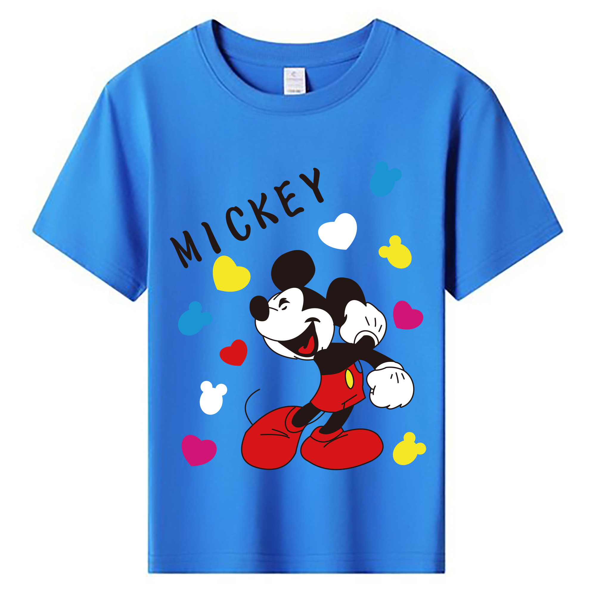 ミッキーマウス Mickey Mouse 綿100％キッズTシャツ（フロントプリント）